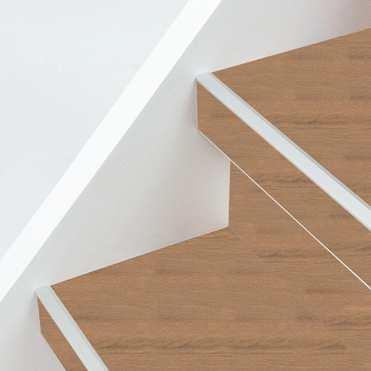 LAMINAT-RENOVIERUNGS-STUFE "GERADE" inkl. TREPSA-Profil