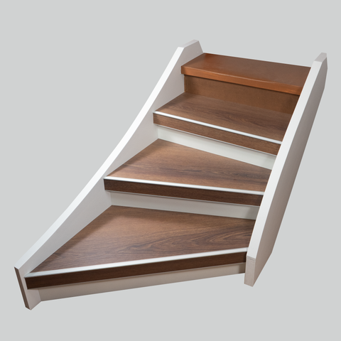 Doppelstufen-Paket LAMINAT "KEILFÖRMIG" inkl. TREPSA-Profil